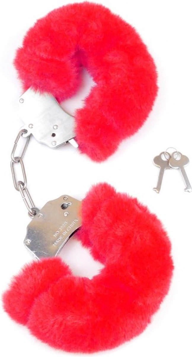Goedkoopste Boss | Plush handboeien | Rood | Metaal met slot Red Plush