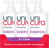 Bol.com Unicura Balans Antibacteriële Vloeibare Handzeep - 6 x 250 ml - Voordeelverpakking aanbieding