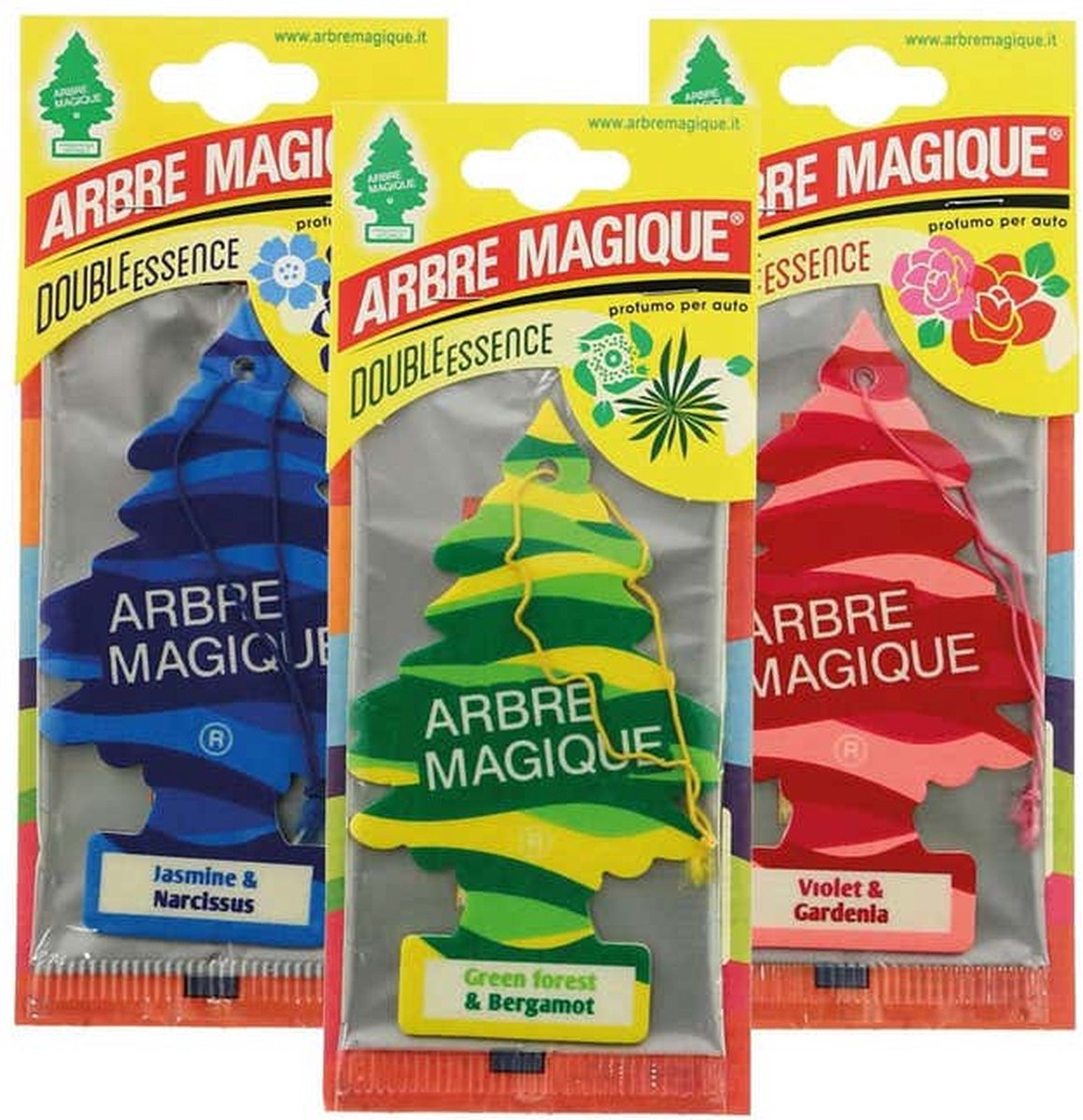 Arbre Magique luchtverfrisser 3 geuren fris/bloemen