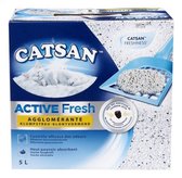 2x Catsan - Active Fresh Kattenbakvulling - Klontvormig - 5L