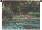 Wandkleed - Wanddoek - Water lily pond - schilderij van Claude Monet - 60x45 cm - Wandtapijt