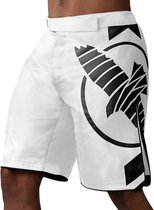 Hayabusa Icon Fight Shorts - Wit / Zwart - maat XL