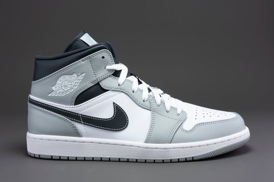 jordans mid grijs