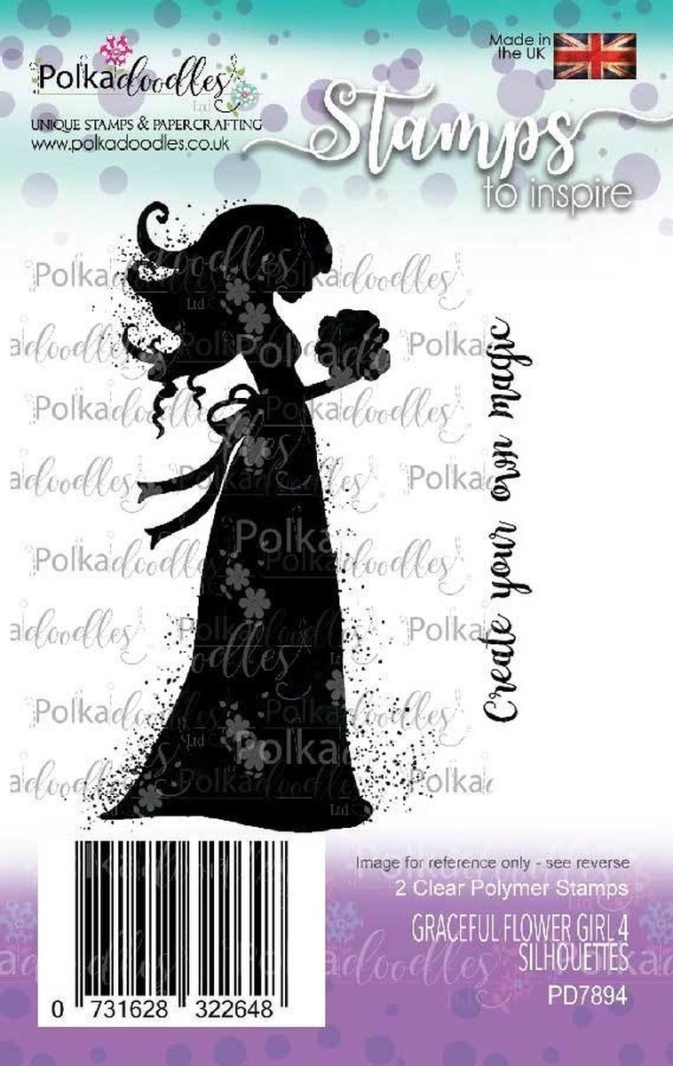 Graceful Flower Girl 4 Silhouettes Clear Stamps (PD7894)