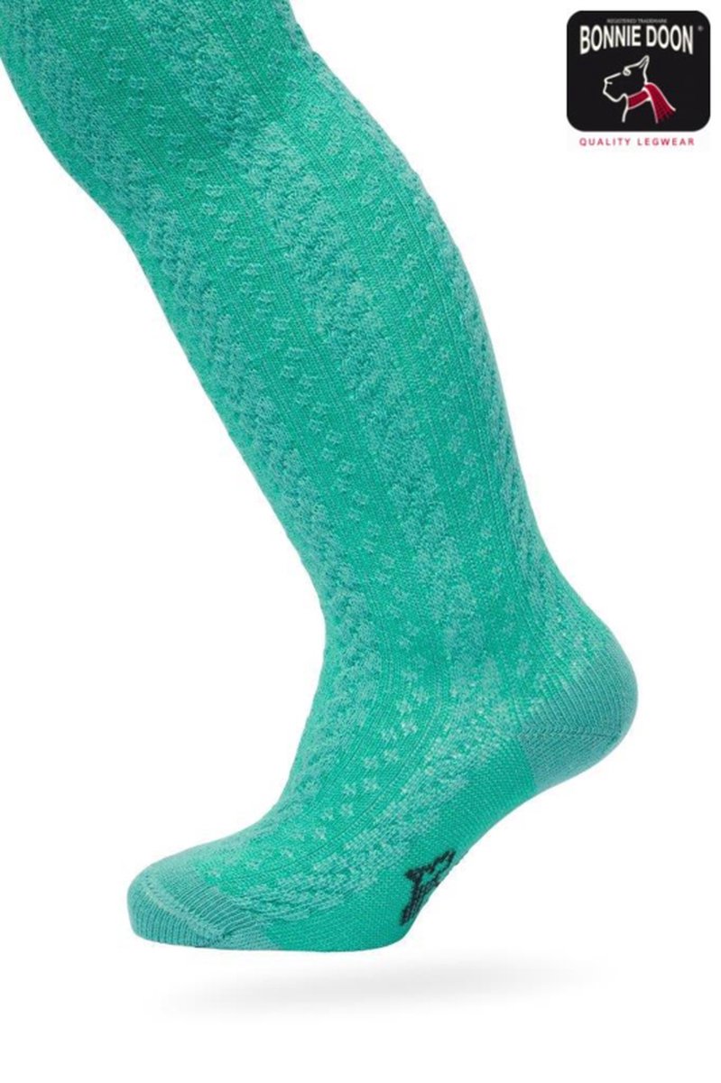 Bonnie Doon Baby Kabel Maillot Groen/Blauw maat 80/86 - Meisjes - Kabel Patroon - Organic - Zacht Organisch Katoen - GOTS gecertificeerd - Gladde naden - Comfortabele Boord - Geen vervelende naden - Turquoise - Malachite Green - BP214902.277
