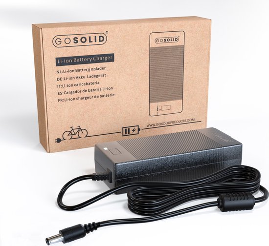 GO SOLID! ® Elektrische fietsoplader - 2A - 42V - 5.5 x 2.1 mm plug van GO SOLID! — afbeelding 4