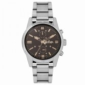 Lee Cooper LC06760.350 - Horloge - Analoog - Heren - Mannen - stalen band - Zilverkleurig - Zwart