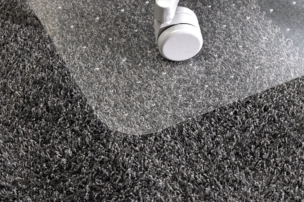 Rillstab bureaustoelmat tapijt - 80x 120 cm - vloerbeschermer - polyarbonaat – transparant - bureau accessoires - beschermt tapijt en vloerbedekking