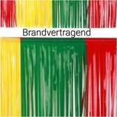 2 x Brandvertragend PVC Guirlande Rood/ Geel/ Groen, Brandveilig, Slinger, Carnaval, Themafeest, Voetbal