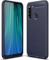 Xiaomi Redmi Note 8 Hoesje - Mobigear - Brushed Slim Serie - TPU Backcover - Marineblauw - Hoesje Geschikt Voor Xiaomi Redmi Note 8