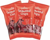 Seamore Seaweed Chips Surfin' Sweet Chilli - Zeewier tortilla chips - 3 x 135g