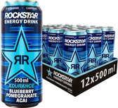 Rockstar Energy drink XDURANCE BLUEBERRY POMEGRANATE ACAI 50cl 12x = 1tray