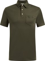 WE Fashion Heren slim fit polo van pima cotton