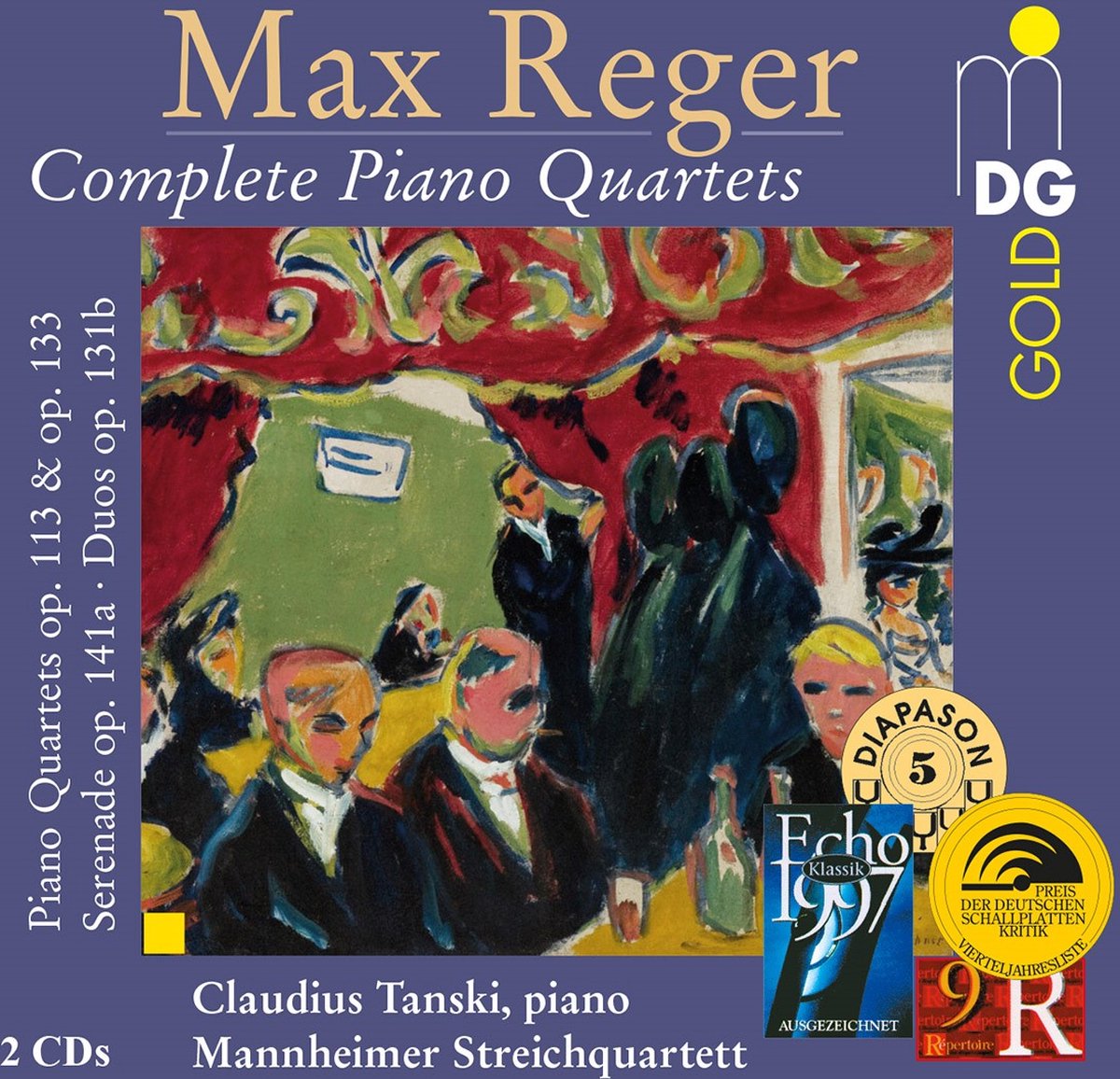Claudius Tanski & Mannheimer Streichquartett - Reger: Complete Piano Quartets (2 CD)