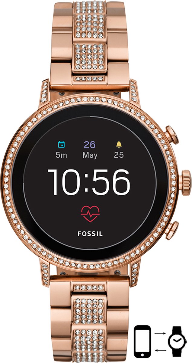Fossil smartwatch with hot sale heart rate monitor