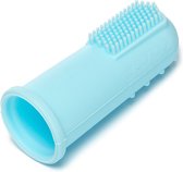KOOLECO - 2 stuks  siliconen vinger baby tandenborstel - Fresh Blue
