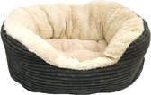 Rosewood Hondenmand Ovaal Jumbo Cord Pluche Grijs / Creme - 51 CM