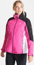 Dare2B Radiate Waterdicht dames Skijack, Roze/Zwart, Maat 34