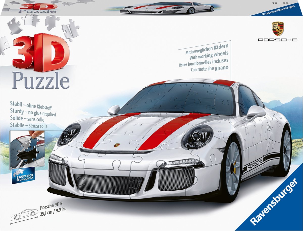 Ravensburger Porsche 911R - 3D puzzel - 108 stukjes - Ravensburger