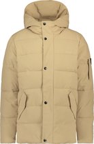 Purewhite -  Heren Regular Fit Puffer  Jas  - Bruin - Maat M