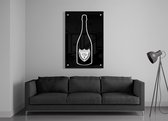 ✅Uniek Dom P x Kek Kunstwerk Acrylic 50x75 cm  - groot - Print op Acrylic schilderij - CUSTOM WALL ART - DOM P - Dom Perignon - (Wanddecoratie woonkamer / slaapkamer / keuken / living room) -