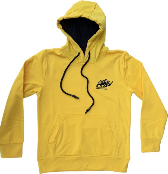 KAET - hoodie - unisex - Geel - maat - 11/12 - 152 - outdoor - sportief - trui met capuchon - zacht gevoerd