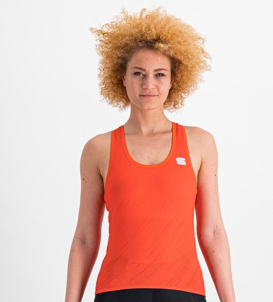 Sportful Fietsshirt Mouwloos Oranje Dames - Flare W Top Pompelmo-XL | bol