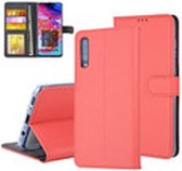 Samsung Galaxy A70 Book Case hoesje - Rood - Pasjeshouder - Magneetsluiting (A705F)