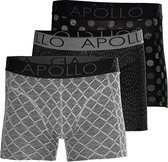 Apollo heren boxershorts | MAAT L | Black printed | 3-pack