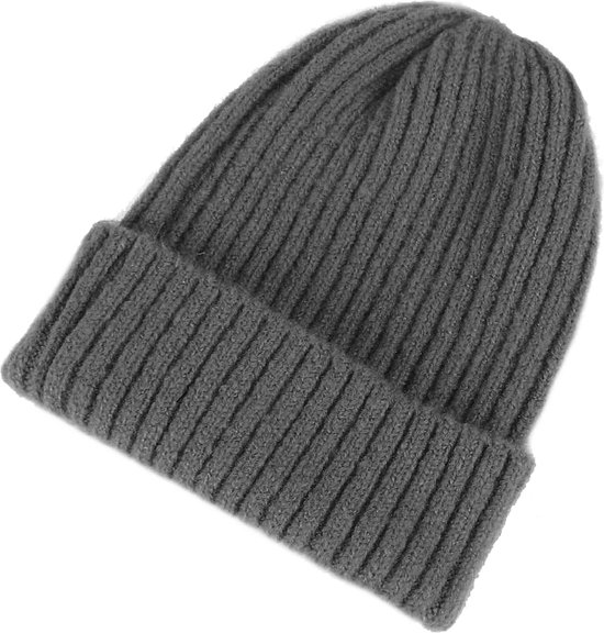 Beanie Knitted Muts - Grijs | Gebreide Muts | One Size | Fashion Favorite