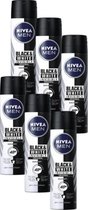 Nivea Men Deospray Invisible Black And White Original - Voordeelverpakking 6 x 150 ml