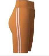 Modieuze Premium Dames Korte Joggingsbroek / Trainingsbroek / Sportbroek | Joggingshort | Geel - S