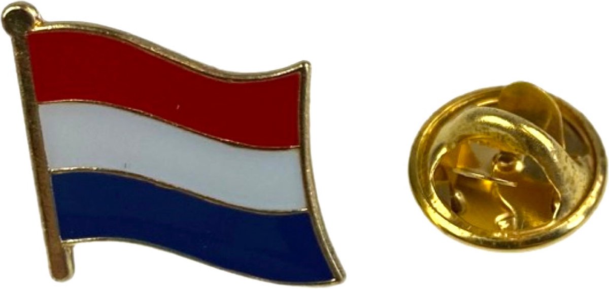 Nederland Hollandse Vlag Emaille Pin 1.6 cm / 1.8 cm / Rood Wit Blauw
