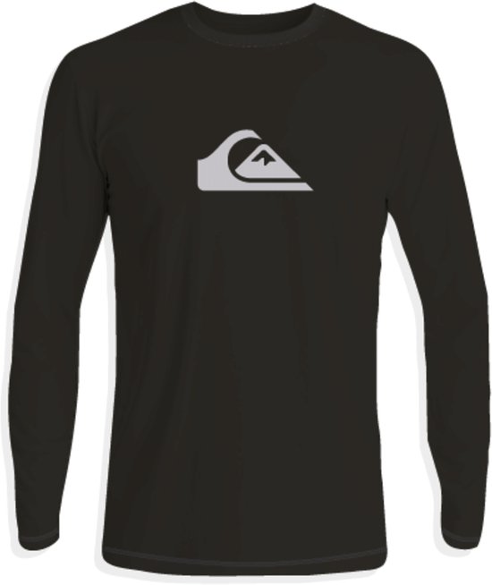 Quiksilver - UV-Zwemshirt met lange mouwen voor mannen - Solid - Zwart - maat XS