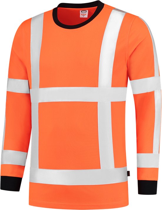 Foto: Tricorp t shirt rws birdseye lange mouw 103002 fluor oranje maat xxl