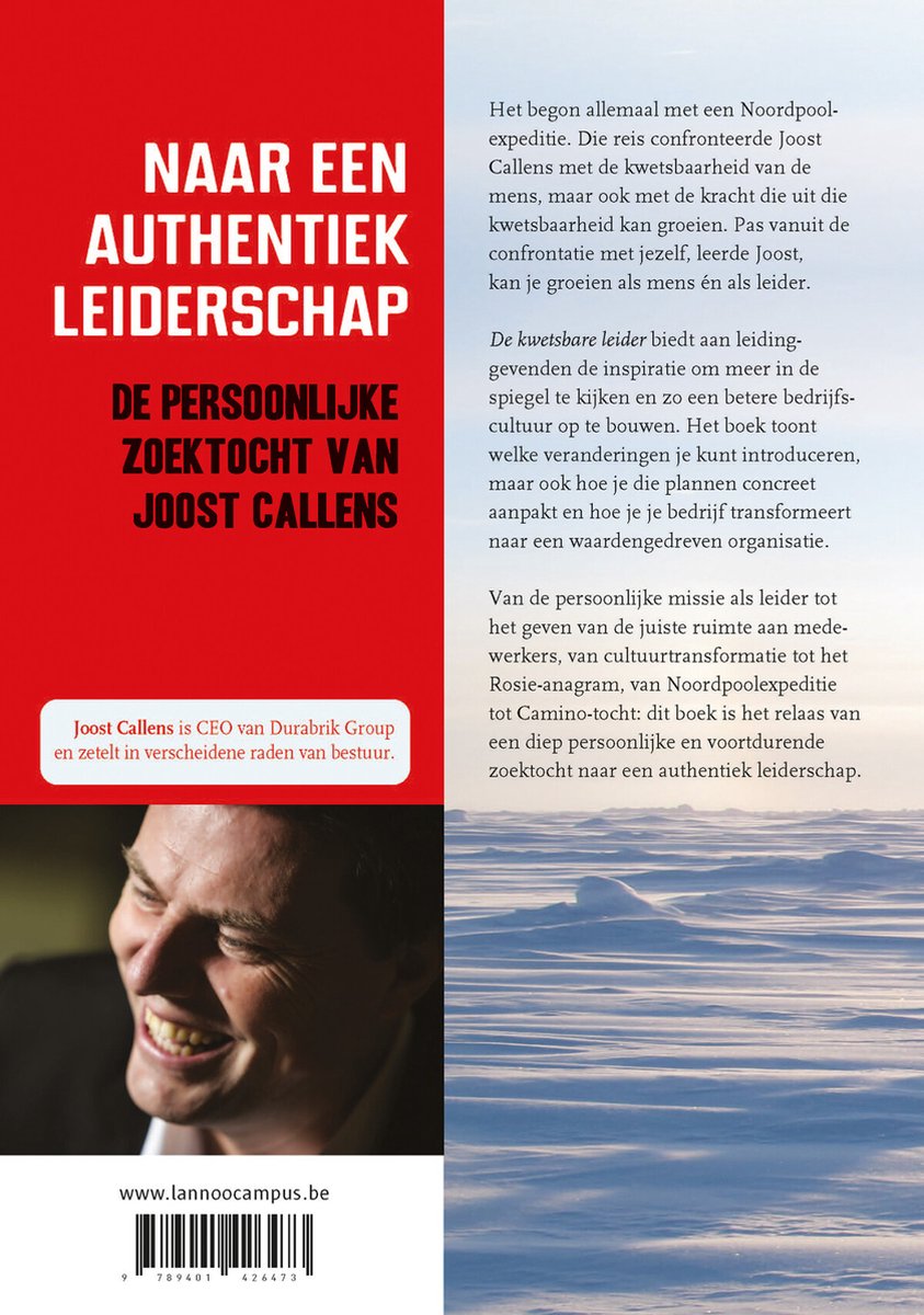 De kwetsbare leider - back cover