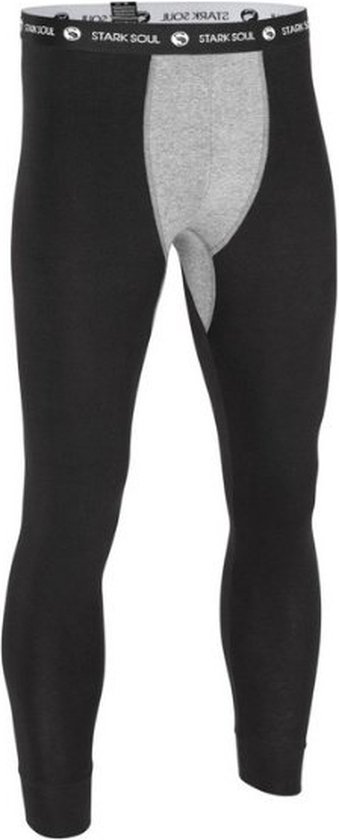Lange onderbroek - Katoen - Zwart - Maat XL