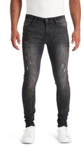 Purewhite - Jone 521 Damaged Heren Skinny Fit   Jeans  - Zwart - Maat 33