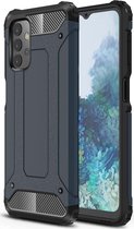 Samsung Galaxy A32 5G Hoesje - Mobigear - Outdoor Serie - Hard Kunststof Backcover - Marineblauw - Hoesje Geschikt Voor Samsung Galaxy A32 5G
