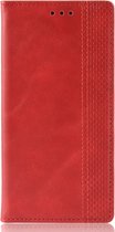 Sony Xperia L3 Hoesje - Mobigear - Sensation Serie - Kunstlederen Bookcase - Rood - Hoesje Geschikt Voor Sony Xperia L3