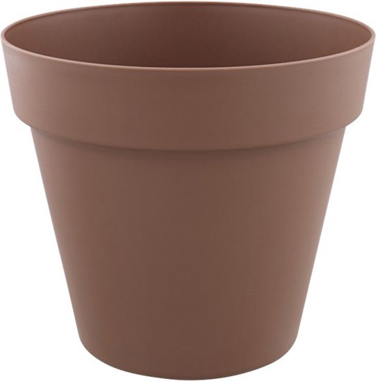 KADAX Bloempot van kunststof, weerbestendige tuinpot voor balkon, terras, binnen, lichte pot met inzet, plantenpot, bloempot (crème, hoogte: 41,5 cm
