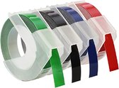 Telano 3D Label Tapes 4 Kleuren Compatible voor Dymo 9 mm Zwart Rood Blauw Groen voor Dymo Lettertangen