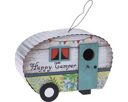 Caravan Happy Camper Vogelhuis - 23  x 14 x 18 cm