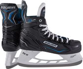 Bauer ijshockeyschaats XLP zwart-zilver-blauw (maat 45,5) geslepen. Besteladvies om 1 maat groter te bestellen als normale schoenmaat !