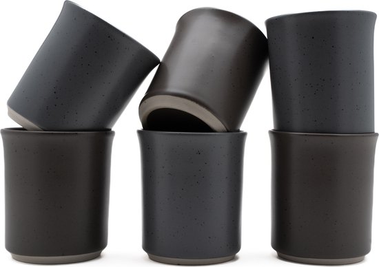 Koffiekopjes - koffiemok - koffiebeker - set van 6 kopjes - 150ML - keramiek - hip en trendy