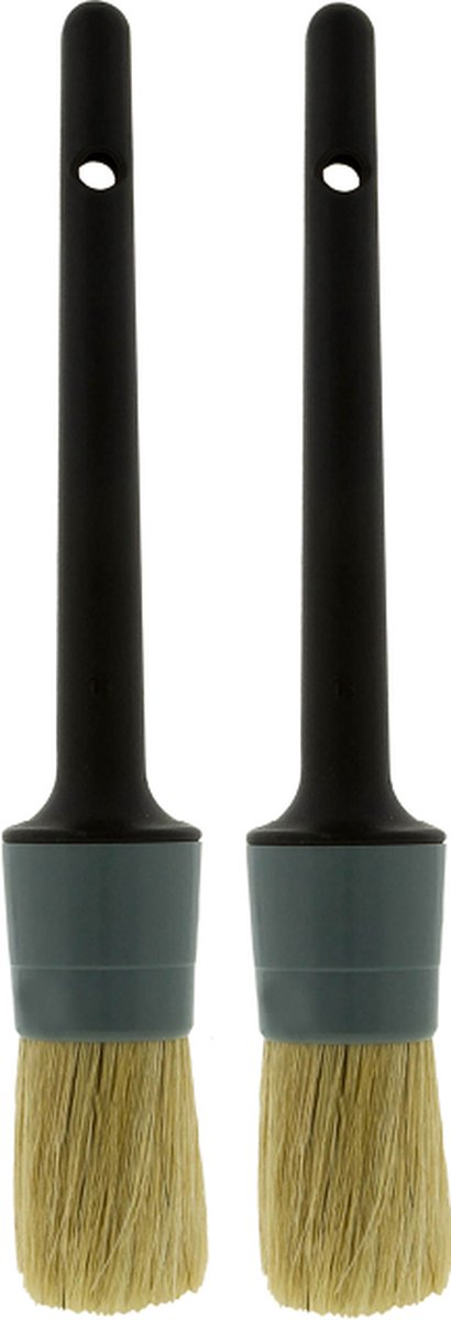 H&G set van 2 ronde kwasten – 18 mm – wegwerp – voor beits, lak, vernis, lijm etc.