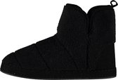 Sloffen - Pantoffels heren - Pantoffels - Sloffen heren - Hoog - Teddy Wol - Zwart - Maat 43/44
