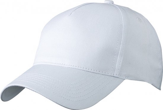 Casquettes / casquettes de baseball à 5 panneaux en blanc pour adultes - Casquettes blanches abordables