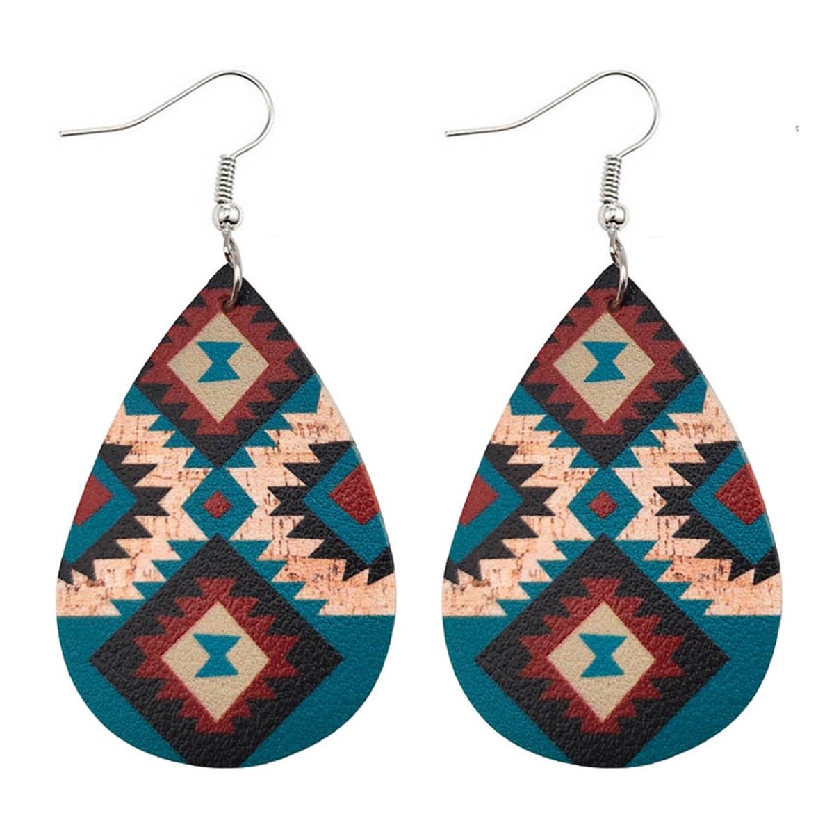 Jomide Oorhangers Retro Print - Zigzag - 2