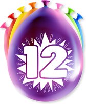 Ballonnen Happy Party 12 jaar (8 stuks)